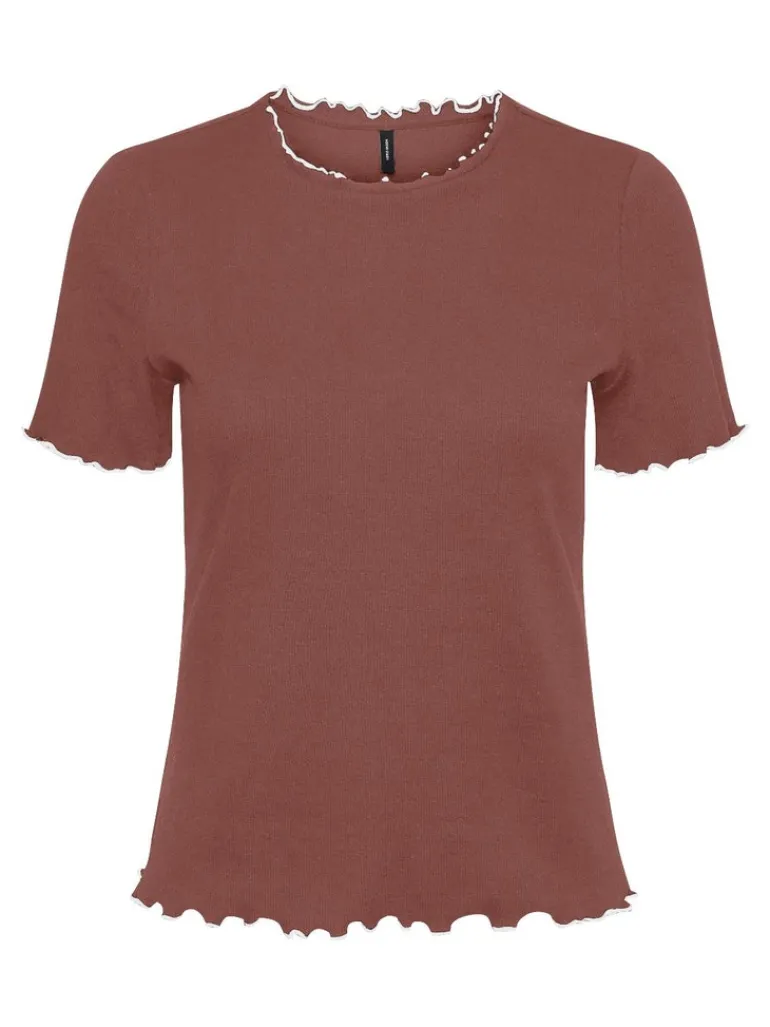 VMVIRANA S/S RIB TOP EXP PI mahogany