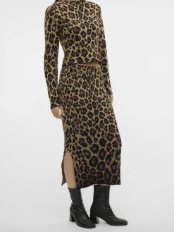 VMWHITNEY LONG KNIT SKIRT EXP oatmeal