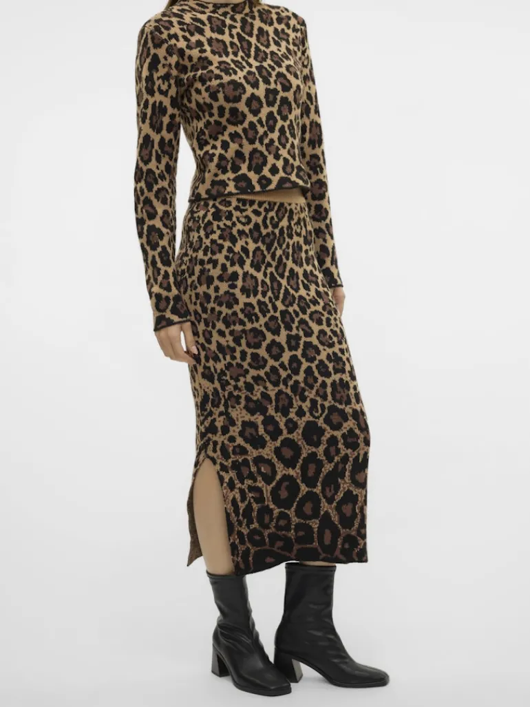 VMWHITNEY LONG KNIT SKIRT EXP oatmeal