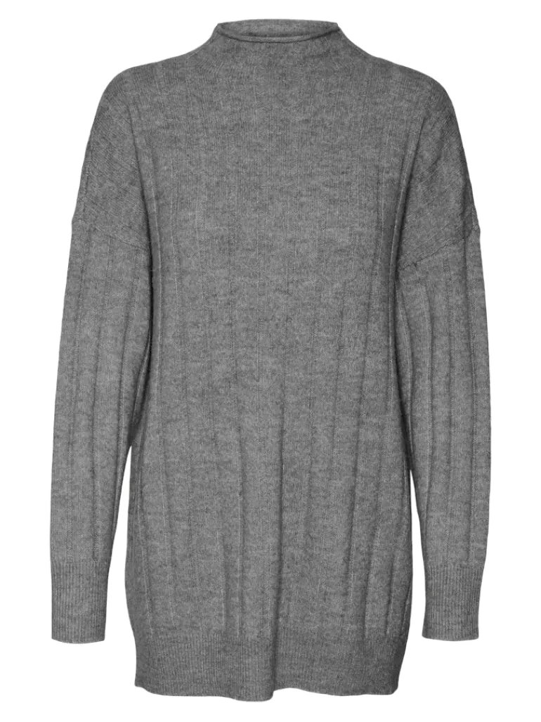 VMWILLA LS FUNNELNECK LONG PULL GA BOO medium grey melange