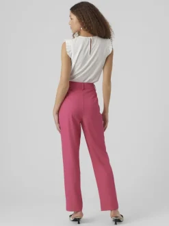 VMZELDA HW STRAIGHT PANT BOO pink yarrow