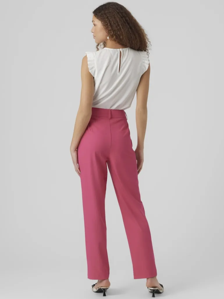 VMZELDA HW STRAIGHT PANT BOO pink yarrow