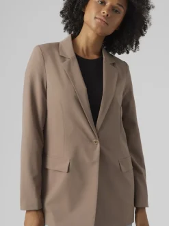 VMZELDA LS LOOSE BLAZER BOO brown lentil