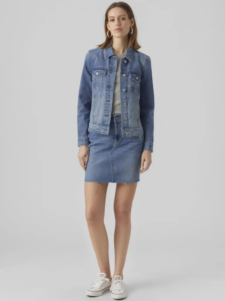VMZORICA LS DENIM JACKET MIX GA NOOS medium blue denim