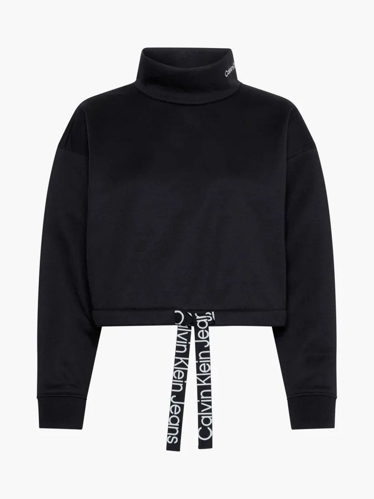 WAIST DRAWCORD ROLLNECK black