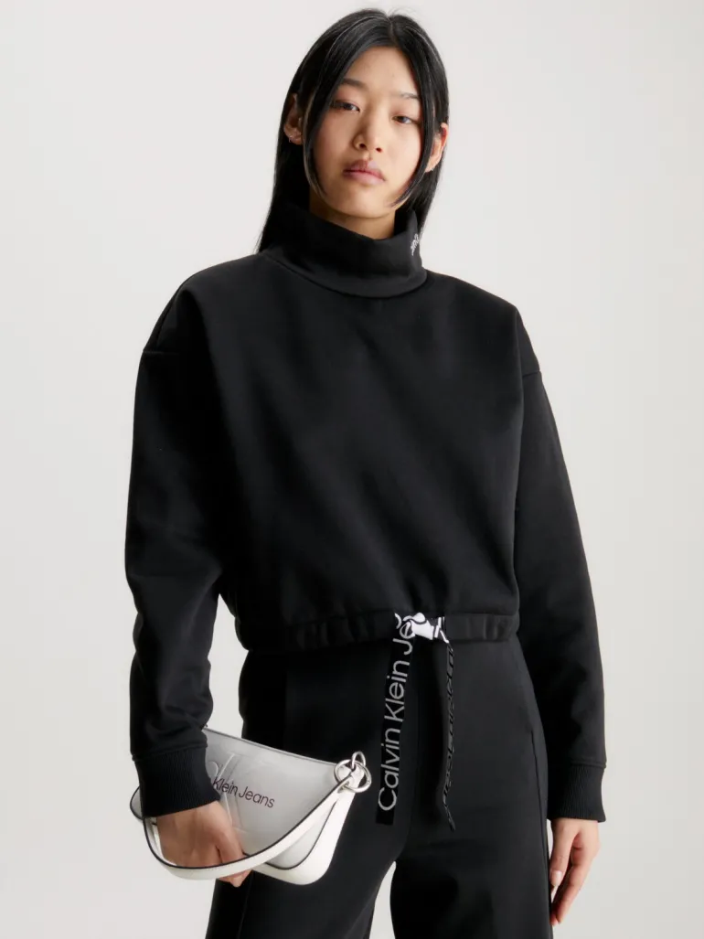WAIST DRAWCORD ROLLNECK black