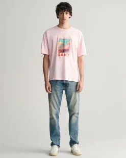 Washed Graphic T-Shirt california pink