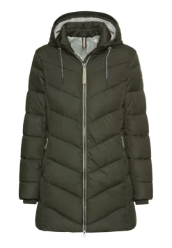 Wattierte Jacke mit abnehmbarer Kapuze forest