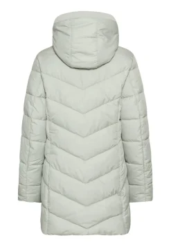 Wattierte Jacke mit abnehmbarer Kapuze light sage
