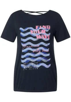 Wave Fotoprint Shirt deep blue