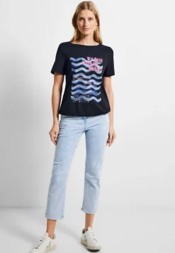 Wave Fotoprint Shirt deep blue