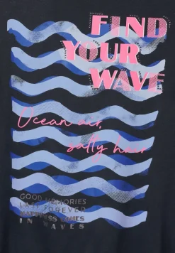 Wave Fotoprint Shirt deep blue