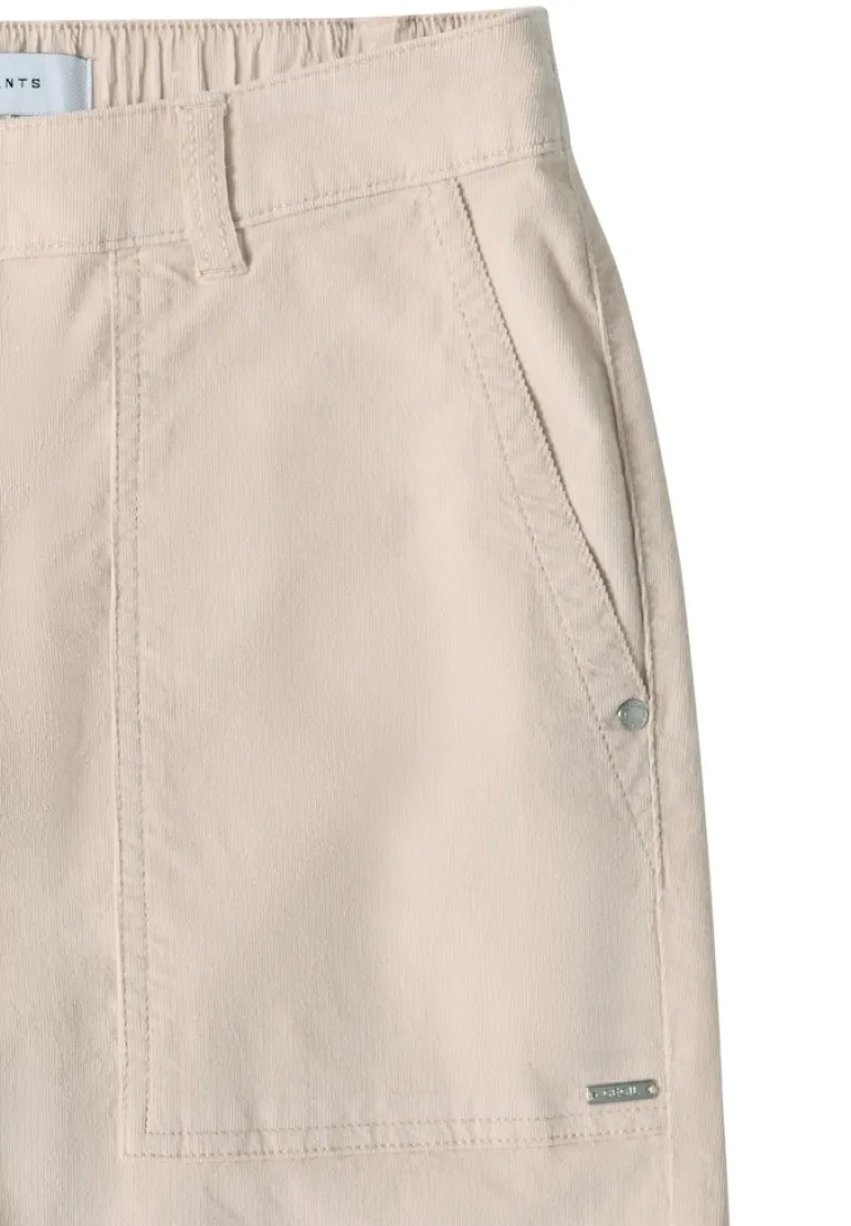 Wide Leg Cordhose oat milk beige