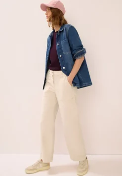Wide Leg Cordhose oat milk beige