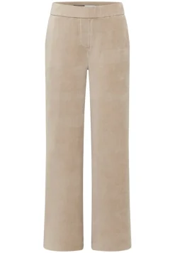 Wide Leg Cordhose silvery beige