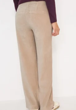 Wide Leg Cordhose silvery beige
