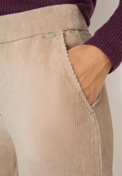 Wide Leg Cordhose silvery beige