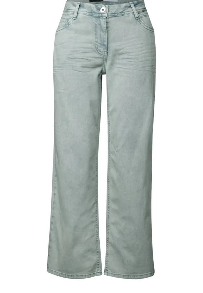 Wide Leg Jeans cool salvia green