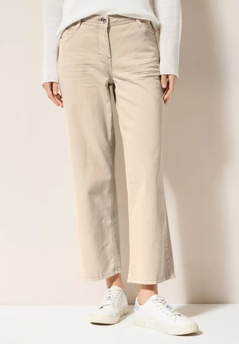 Wide Leg Jeans jute beige