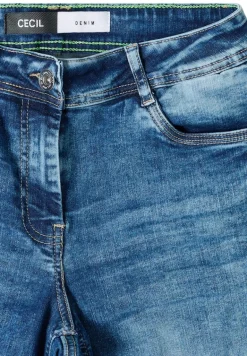 Wide Leg Jeans mid blue used wash