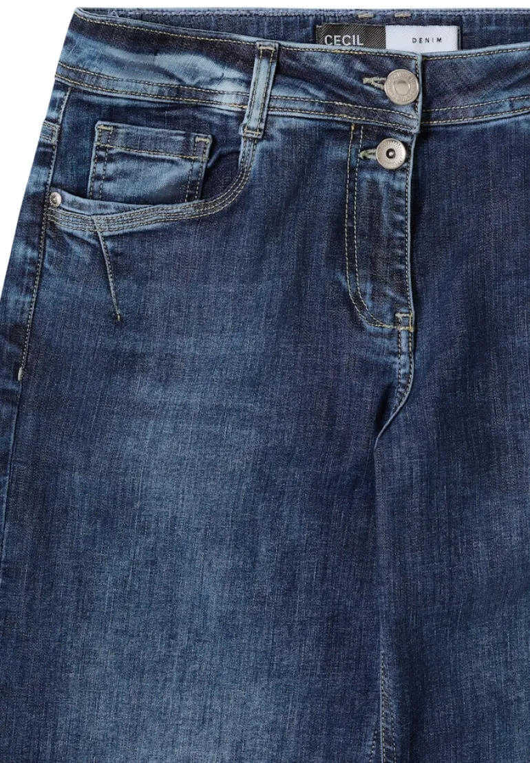 Wide Leg Jeans mid blue wash