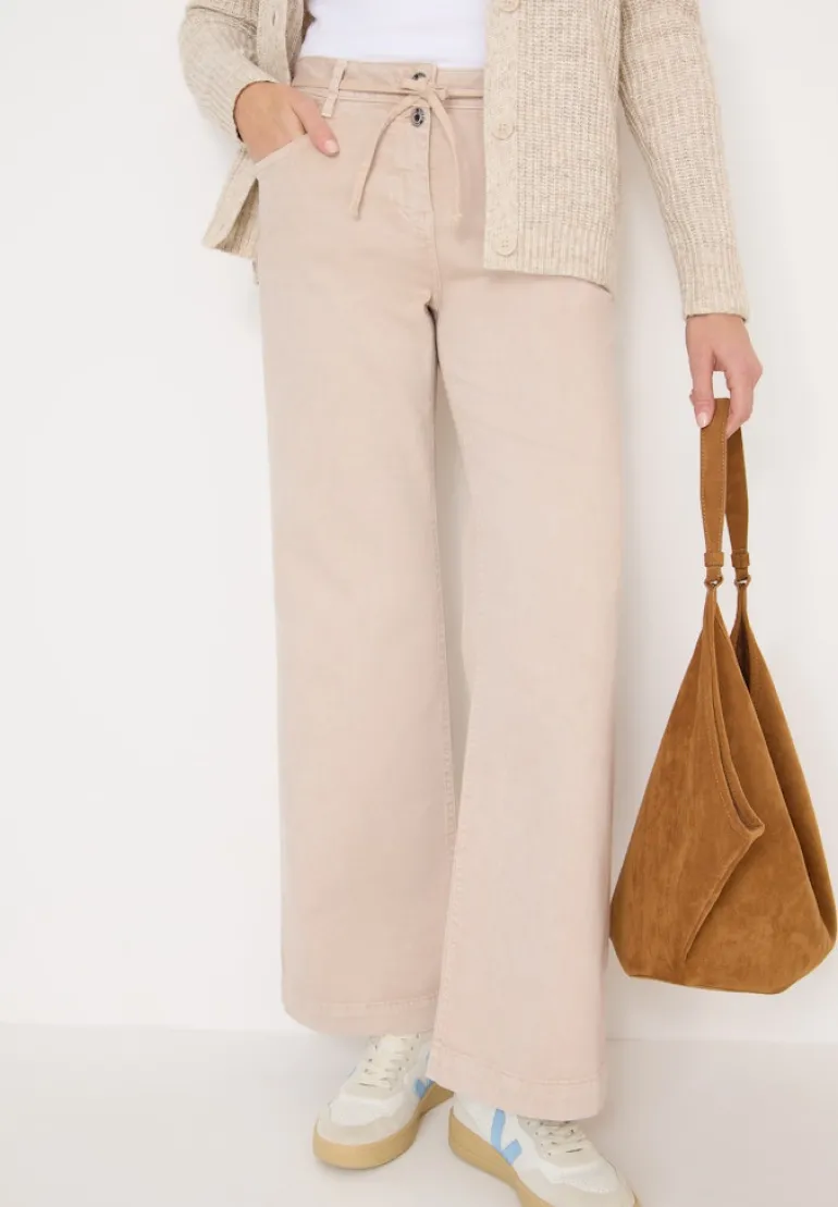 Wide Leg Jeans mit Flare eggshell white