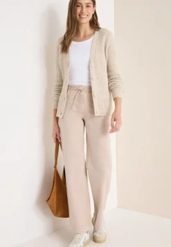 Wide Leg Jeans mit Flare eggshell white