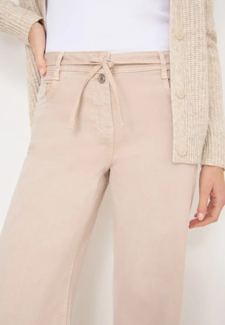 Wide Leg Jeans mit Flare eggshell white