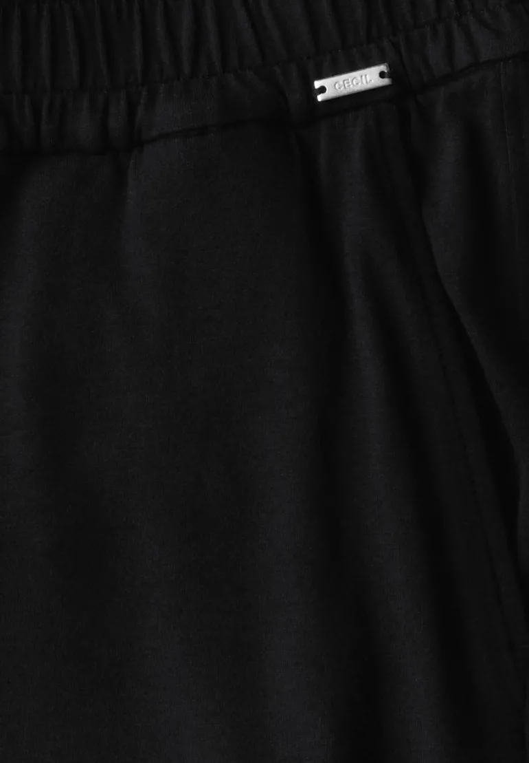 Wide Leg Jersey-Hose black