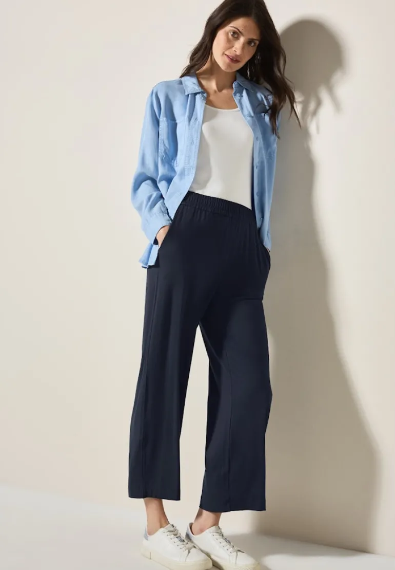Wide Leg Jersey-Hose universal blue