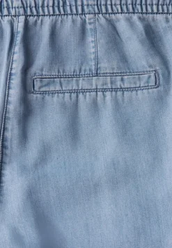 Wide Leg Lyocell-Hose light blue wash