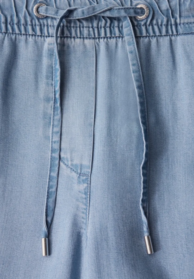 Wide Leg Lyocell-Hose light blue wash