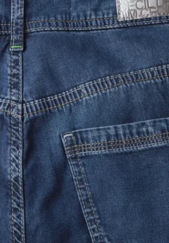 Wide Leg Lyocellmix Jeans mid blue used wash
