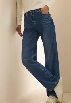 Wide Leg Lyocellmix Jeans mid blue used wash
