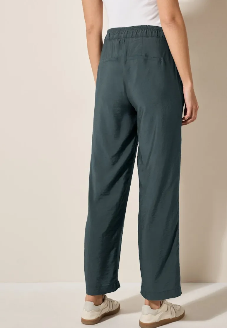 Wide Leg Strukturhose slate khaki