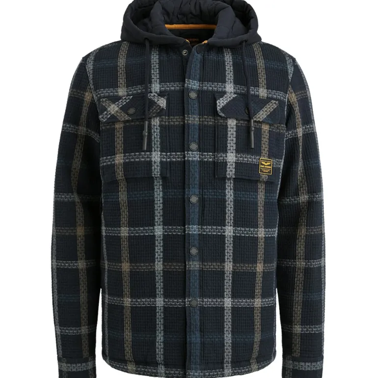 Window Check Hoody Shirtjacket 3 salute
