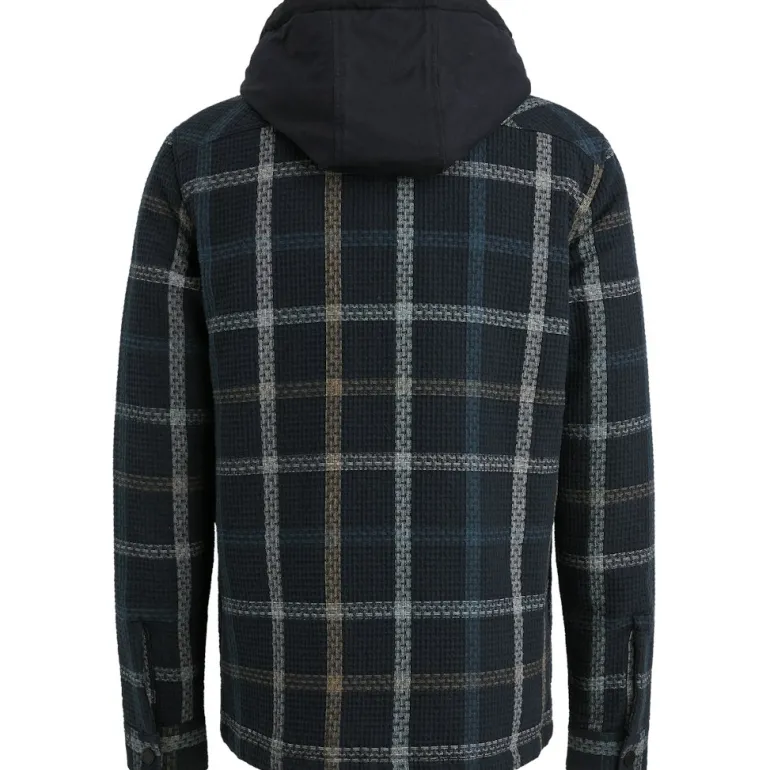 Window Check Hoody Shirtjacket 3 salute