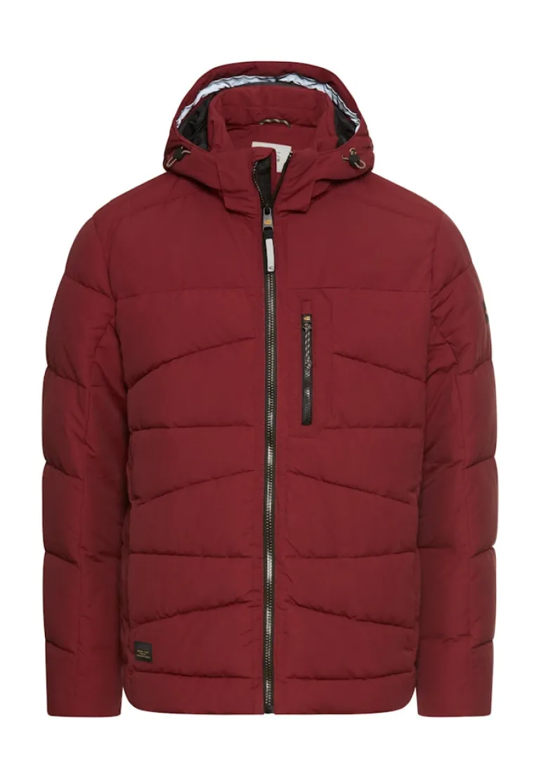 Winterjacke mit abnehmbarer Kapuze amber red