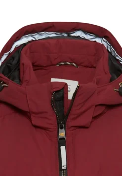 Winterjacke mit abnehmbarer Kapuze amber red
