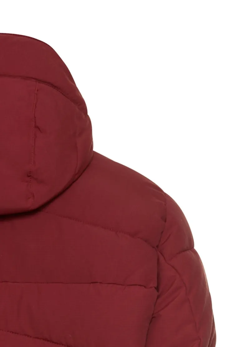 Winterjacke mit abnehmbarer Kapuze amber red