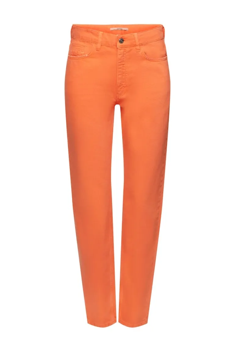 Women Pants woven length service orange red