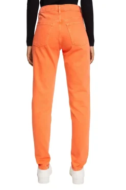 Women Pants woven length service orange red