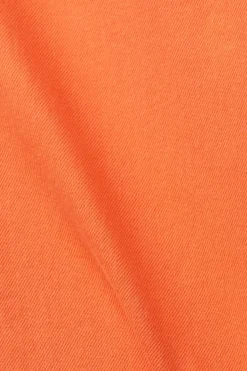 Women Pants woven length service orange red