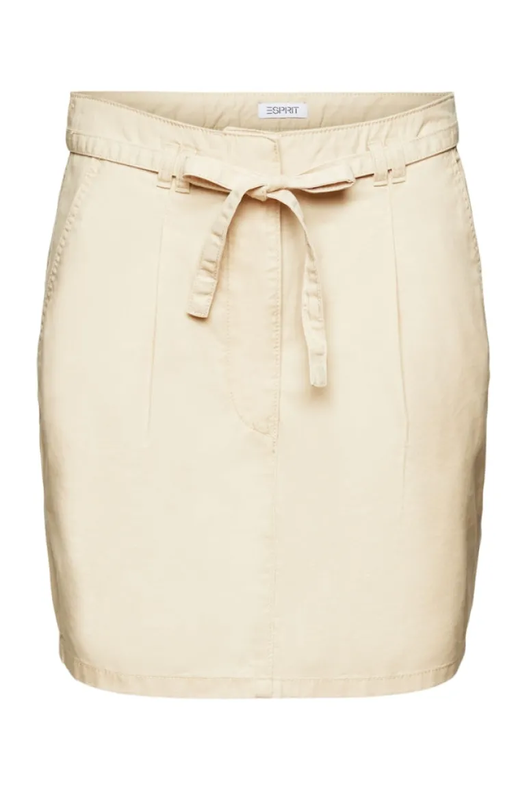 Women Skirts woven mini cream beige