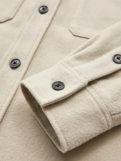 WOOL-BLEND OVERSHIRT bleached stone