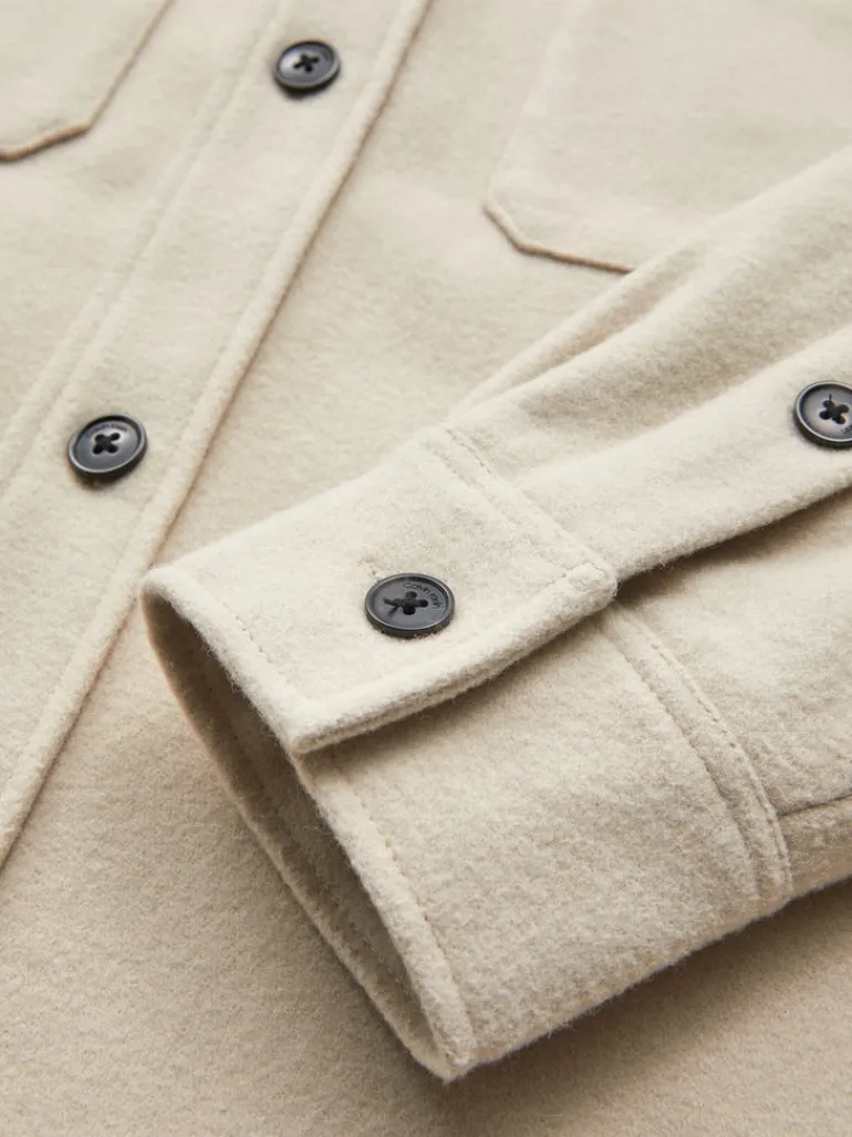 WOOL-BLEND OVERSHIRT bleached stone