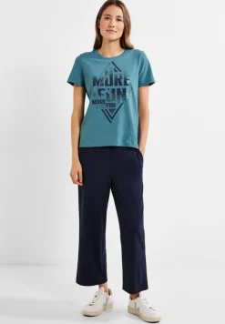 Wordingprint Shirt adriatic blue