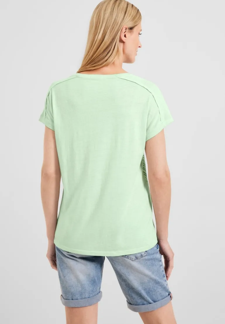 Wording Print T-Shirt fresh salvia green