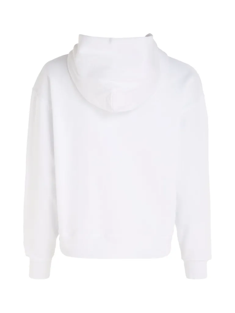WOVEN LABEL HOODIE bright white