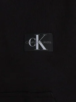 WOVEN LABEL HOODIE ck black